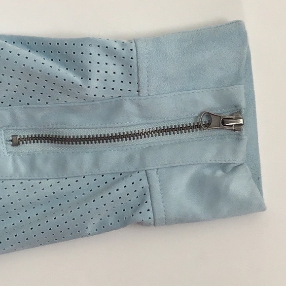 Kate&Mallory Perforated Faux Suede Moto Jacket, 2X - Picture 7 of 9